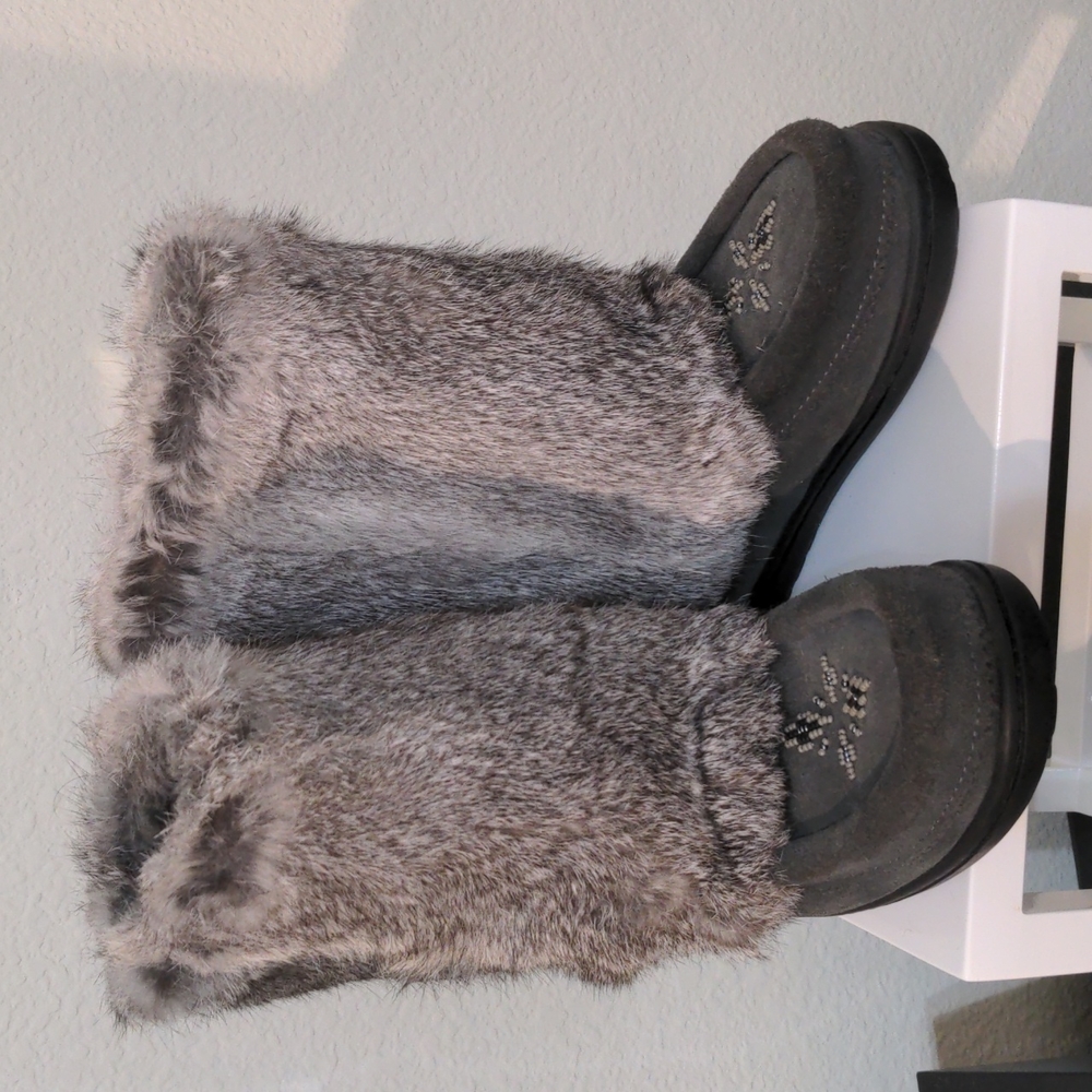 Manitoba Mukluks kids genuine fur boots